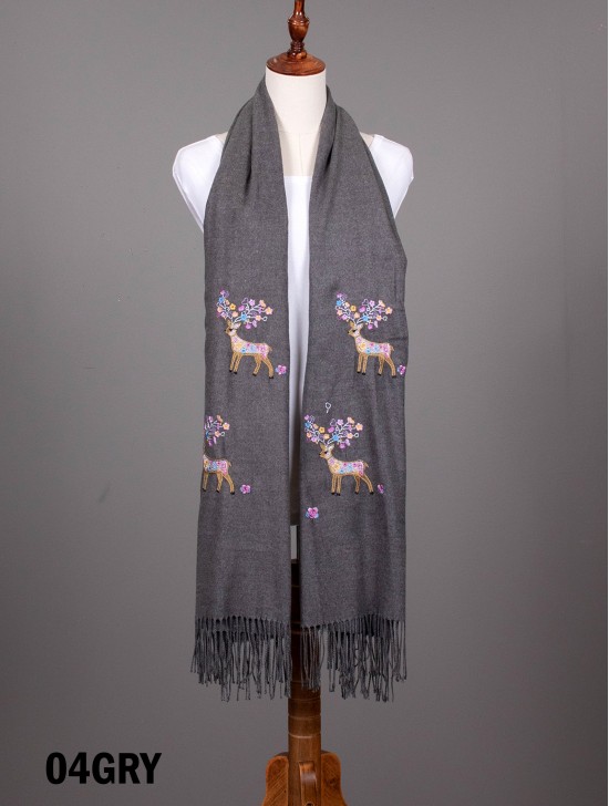 Premium Rainbow Reindeer Scarf